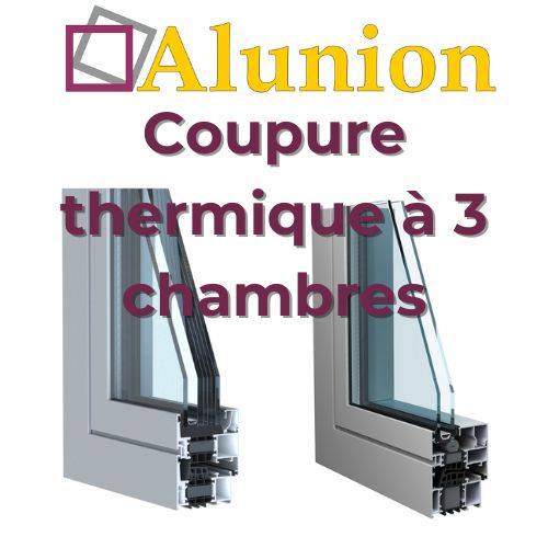 coupure-thermique-a-3-chambres La coupure thermique à 3 chambres des châssis Alunion augmente la performance énergétique